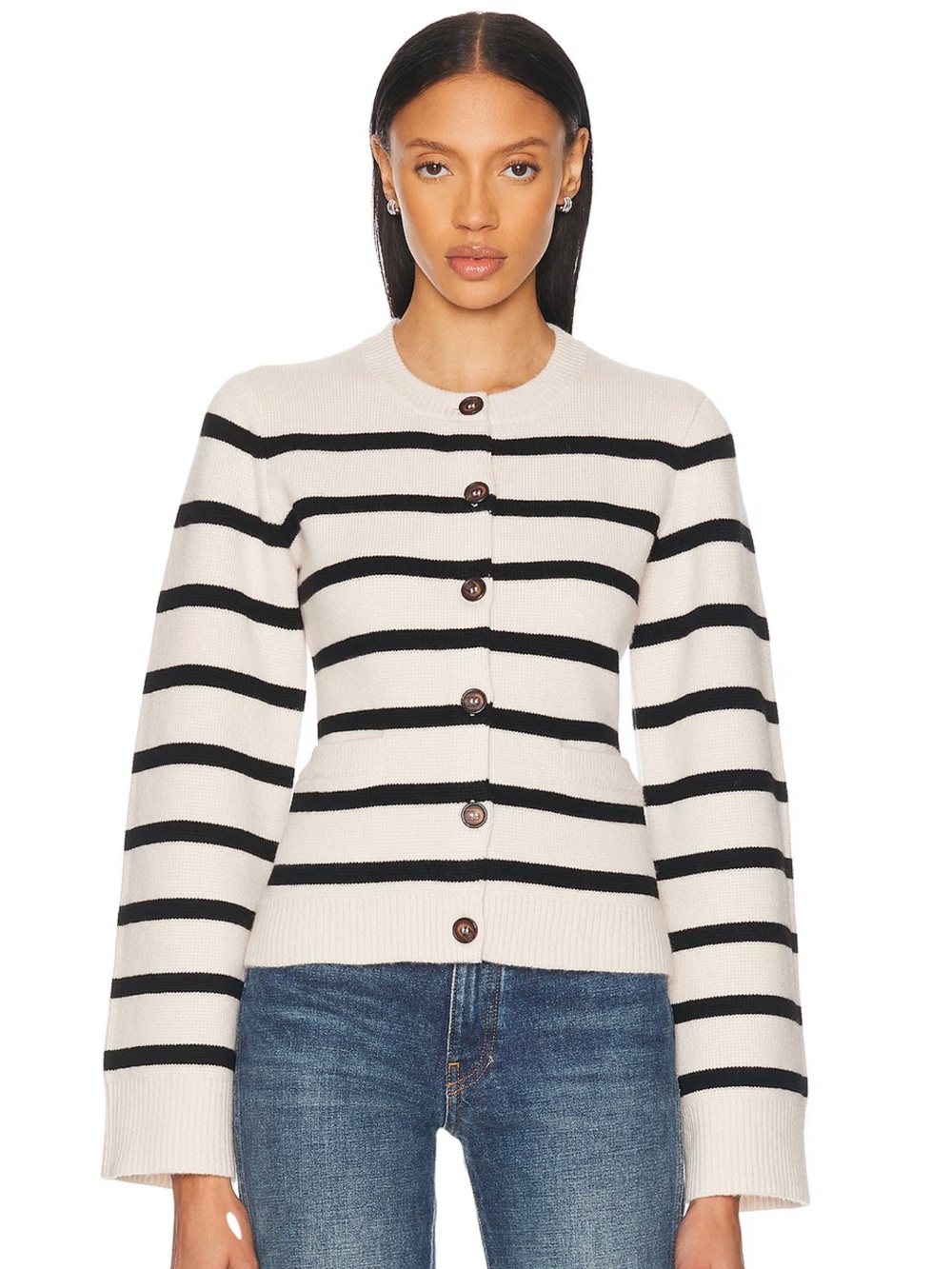 Jenni Kayne Cooper Cardigan NWT - Ivory & Black Stripe